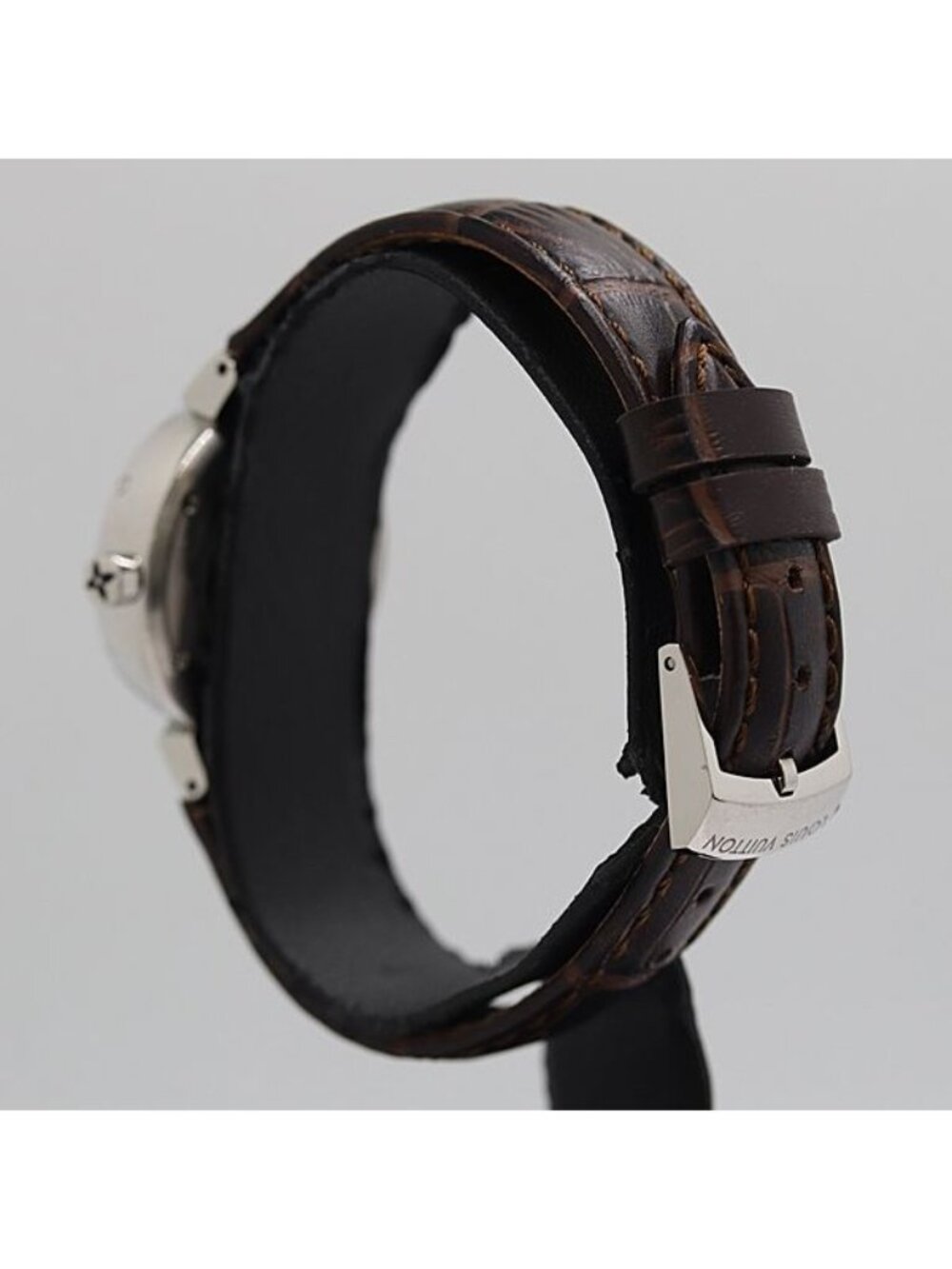Louis Vuitton Box with Tambour Disc Diamon Quartz Black Dial Watch - Picture 3 of 5